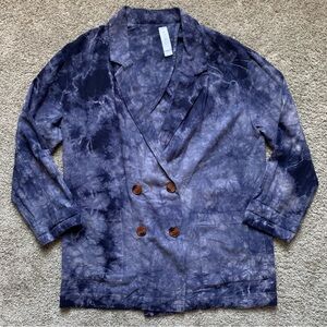 Amadi Anthropologie Haut Blazer Jacket Tie Dye Oversized Indie Retro Small